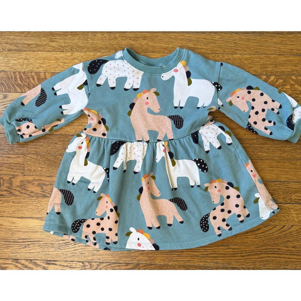 Next Girls' Animals Sweatshirt Dress Size 18-24 Months